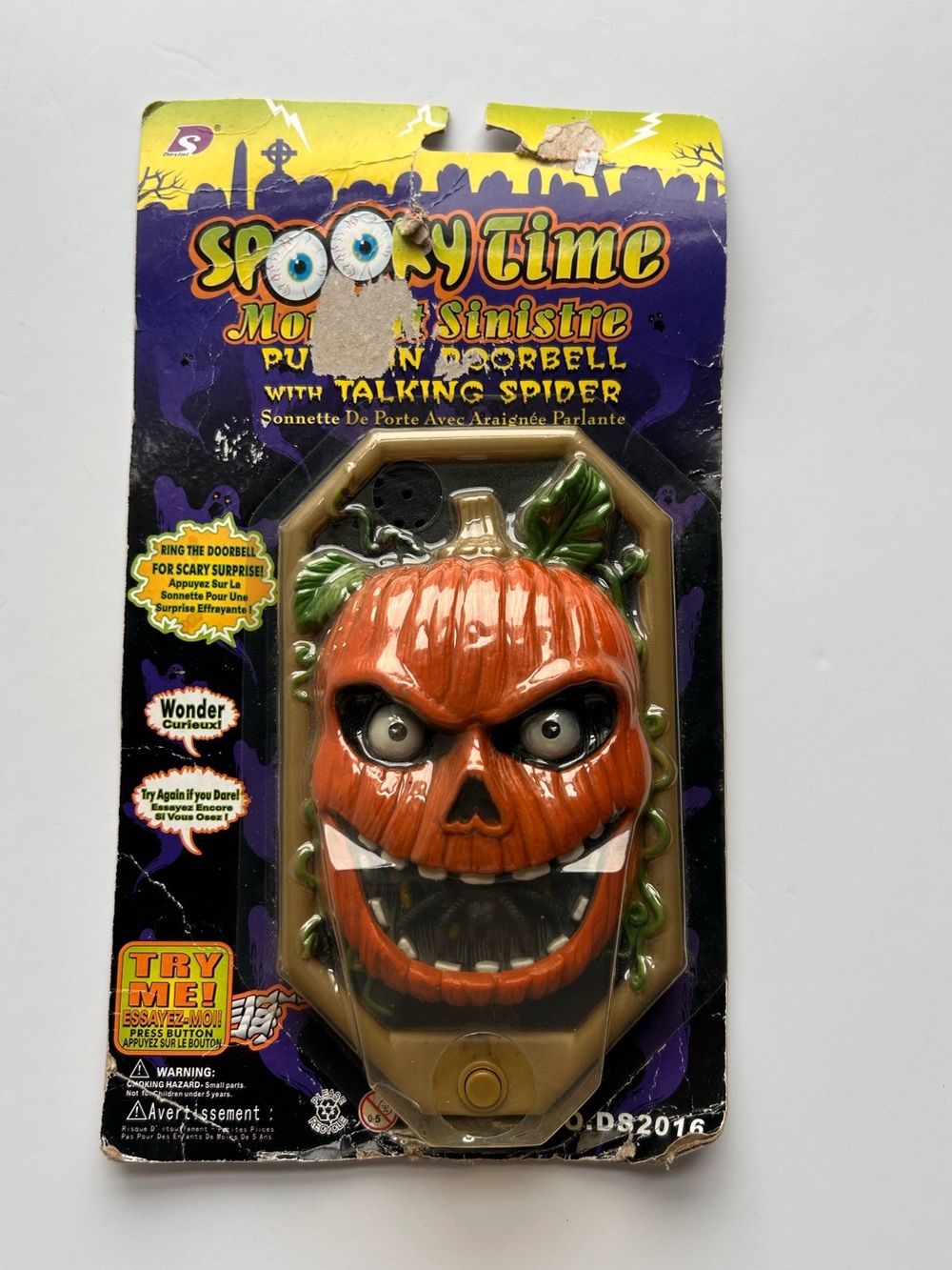 Vintage Halloween Spooky Pumpkin Doorbell